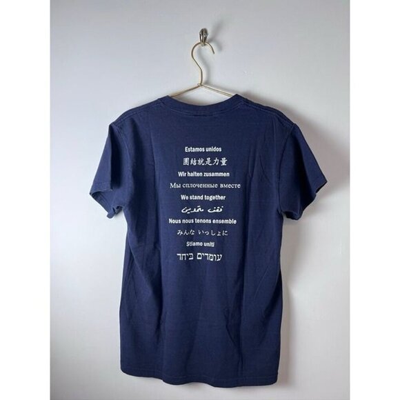 NYU New York University T-Shirt BlueCollegiate American Flag Vintage 2001 Small - Picture 7 of 10